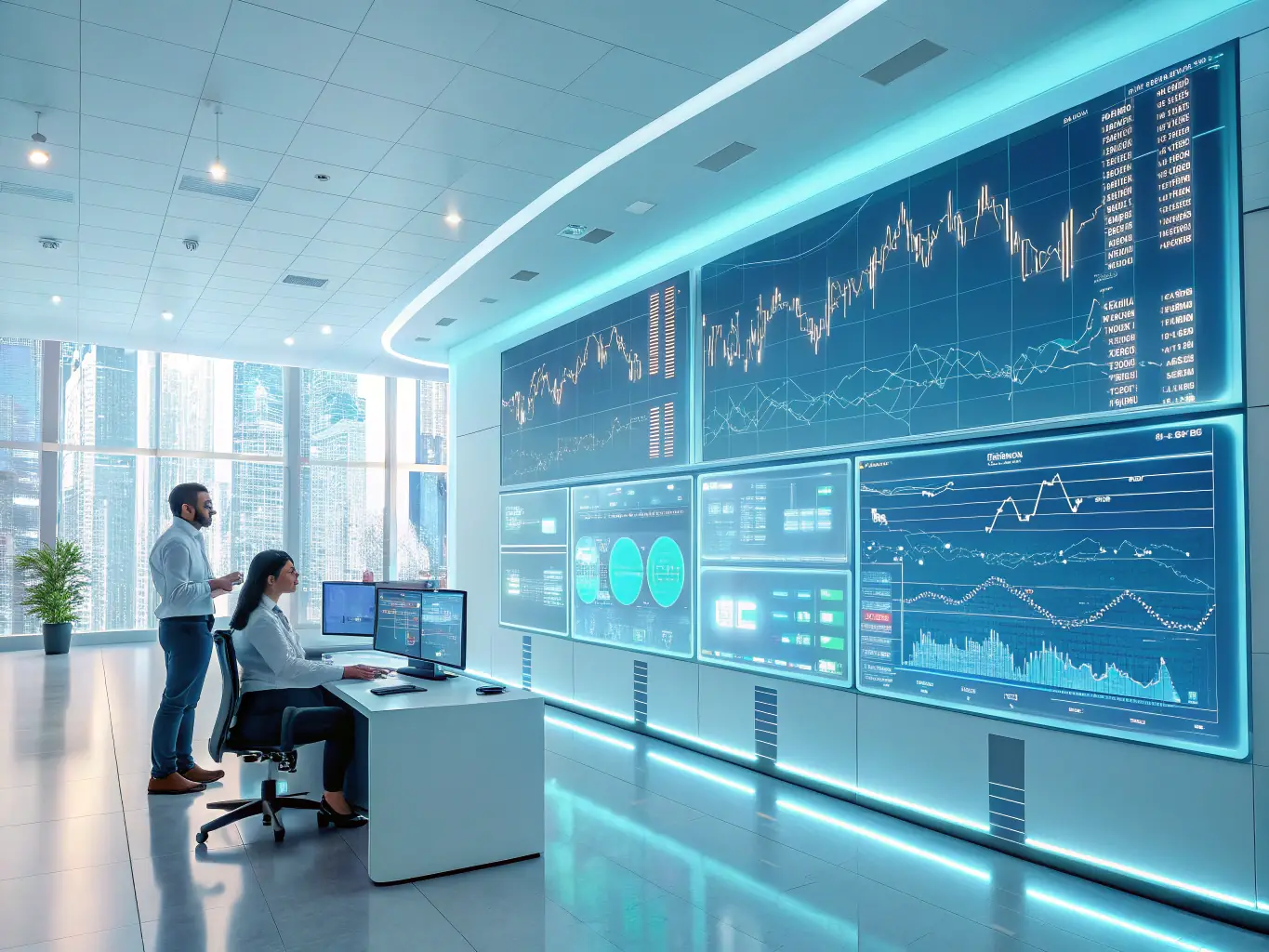 Screenshot of a sleek, interactive crypto analytics dashboard on a desktop screen, representing CryptoQuant's Data Visualization Dashboards service.