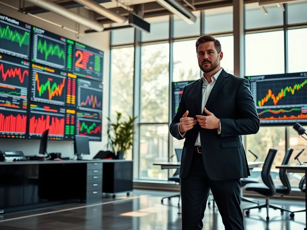 An image of a professional analyst reviewing crypto market charts on multiple screens, representing CryptoQuant's Crypto Market Analytics service.