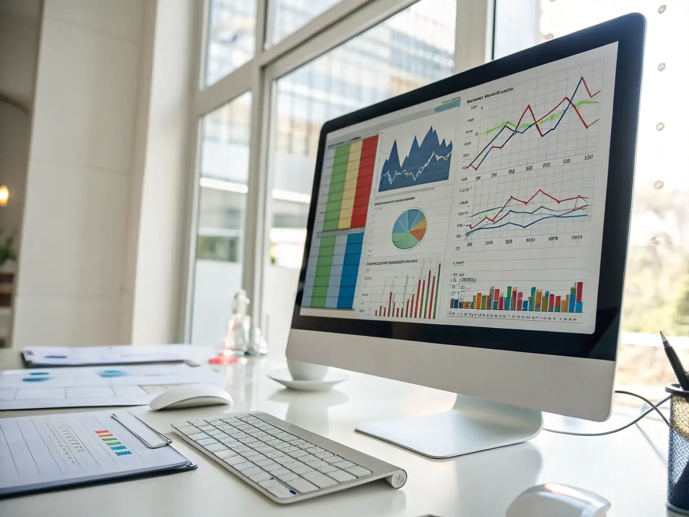 A professional investor analyzing real-time crypto market data on a sophisticated dashboard, highlighting the use of CryptoQuant's analytics services for informed decision-making.